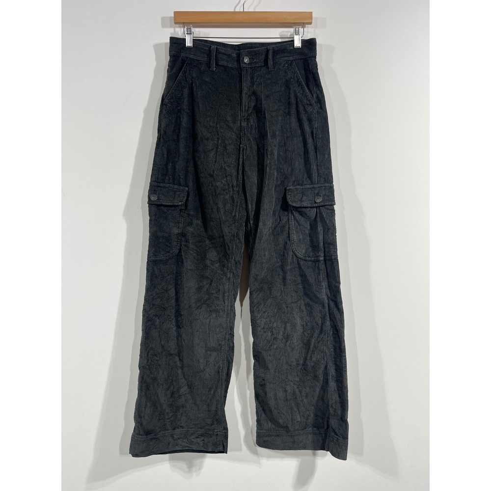 American Eagle Y2K Cargo Corduroy Wide Leg Pants Womens 4 Grunge Baggy Boho